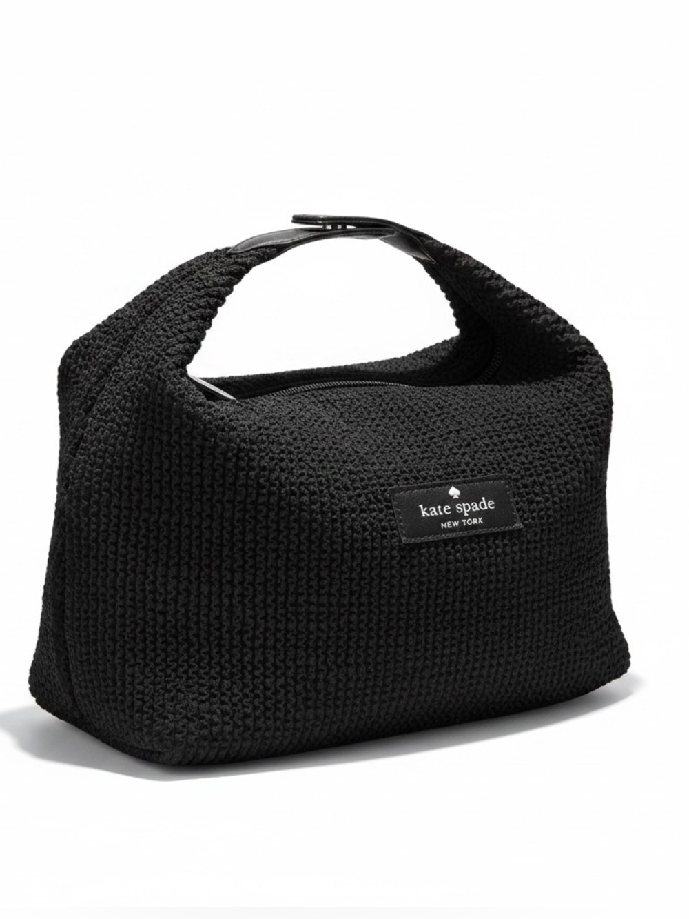 kate Spade Black Knitted Cosmetic Pouch